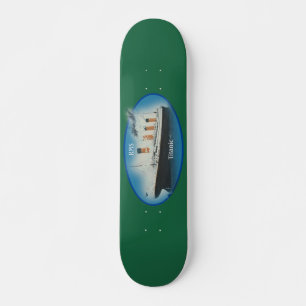 Frakt för Grönt med vit stjärna i havet Mini Skateboard Bräda 18,5 Cm