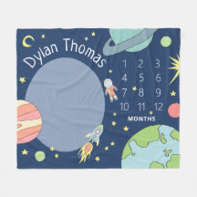 Frakt för pojke Cute Space Rocket-, milsten