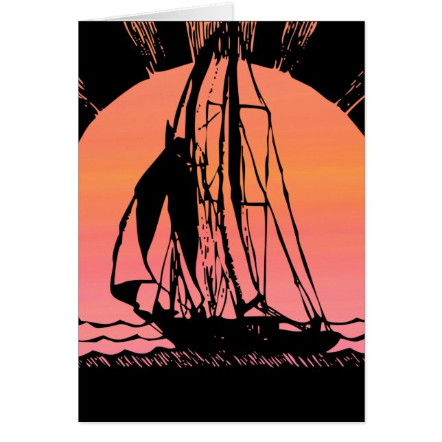 frakt för solnedgång i tropiska områden hälsningskort (Framsidan)