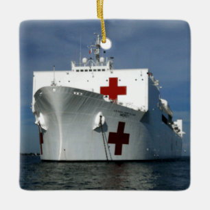 Frakt för USNS-förskoningsjukhus Julgransprydnad Keramik