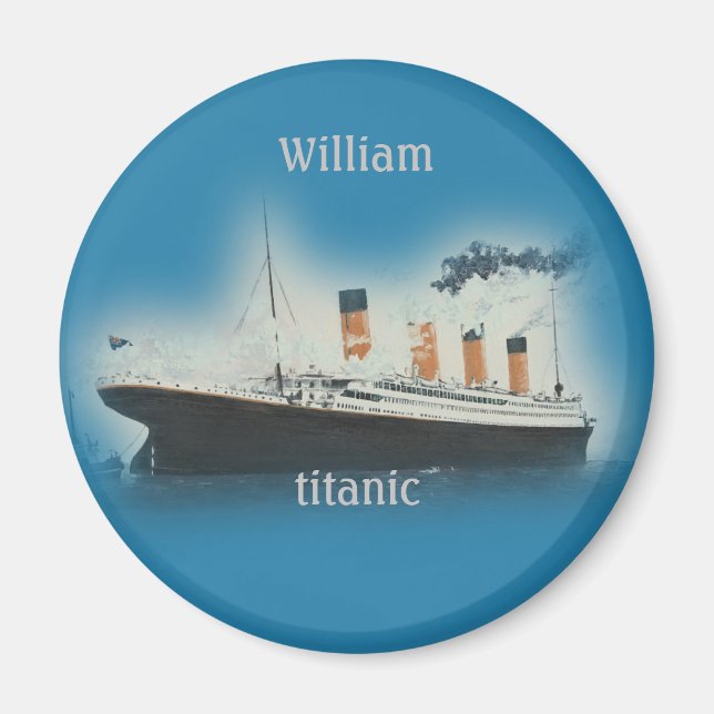 Frakt för Vintage med vit stjärna i havet Magnet (Framsidan)