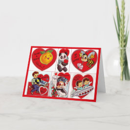 Frakt för vintagevalentinesutrymme helgkort