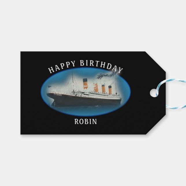 Frakt för vit stjärna, svart RMS-dagersvart Presentetikett (Framsidan (Horisontell))