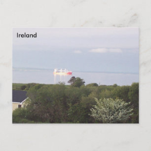 Frakt förankrad i Tralee Bay, Co. Kerry, Irland Vykort