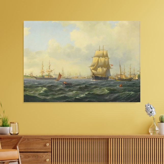 Frakt från Köpenhamn Canvastryck (Insitu (Vardagsrum))