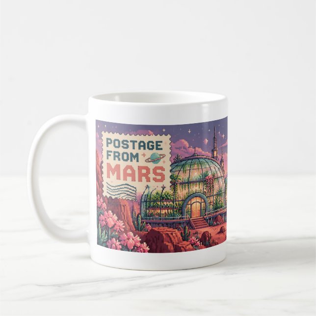 Frakt från Mars Pixel Art Mugg (Vänster)