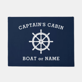 Frakt Helm Wheel Kapten Cabin Boat Namn Sea Blue