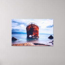 Frakt i en havsgraveyard Canvas Art