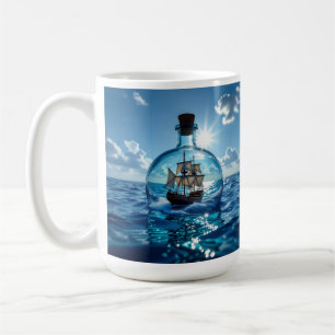 Frakt i Flaska Flytande på havet Kaffemugg