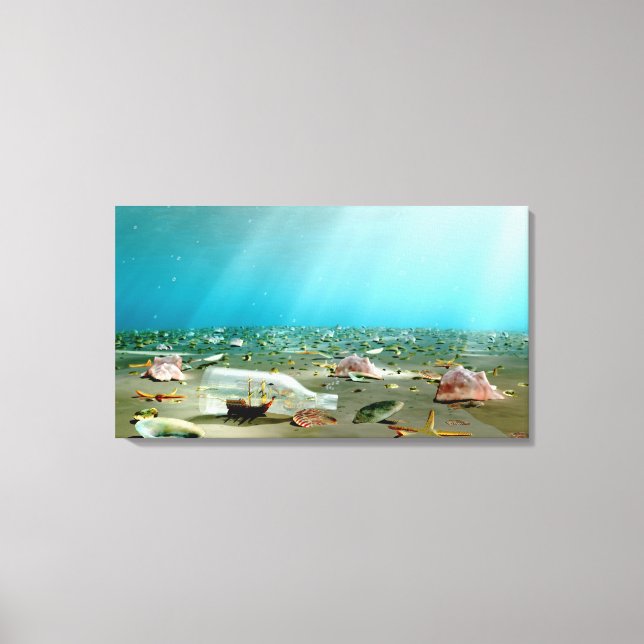 Frakt-i-Flaska-vrak Canvastryck (Framsida)