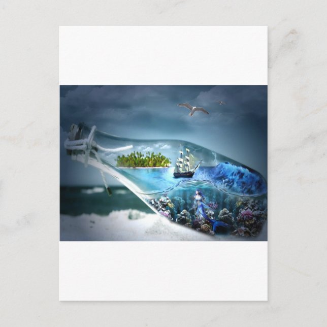 FRAKT i FLASKA Vykort (Framsida)