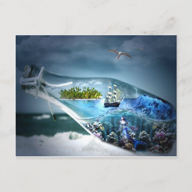 Frakt i Flaska Vykort (Framsida)