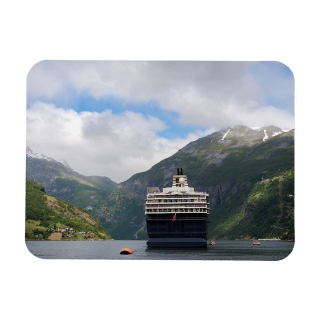 Frakt i Geirangerfjord, rektangulär magnet (Horisontell)