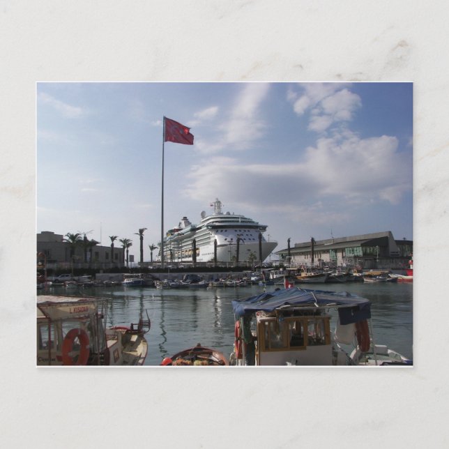 Frakt i hamn vykort (Framsida)