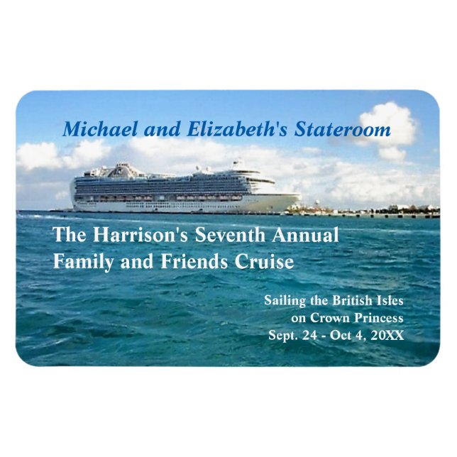 Frakt i hamnens Anpassningsbar Stateroom Dörrmarkö Magnet (Horisontell)