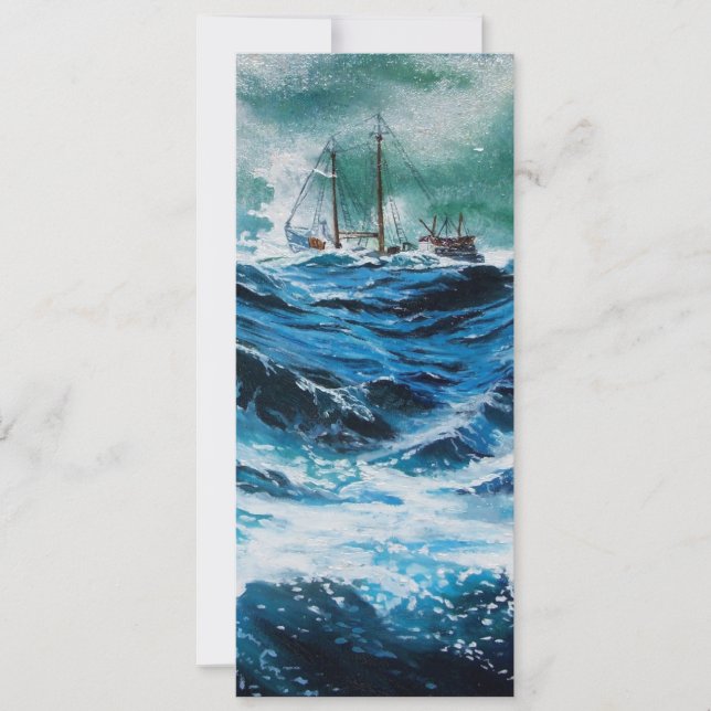 Frakt i havet i stormen (Framsida)