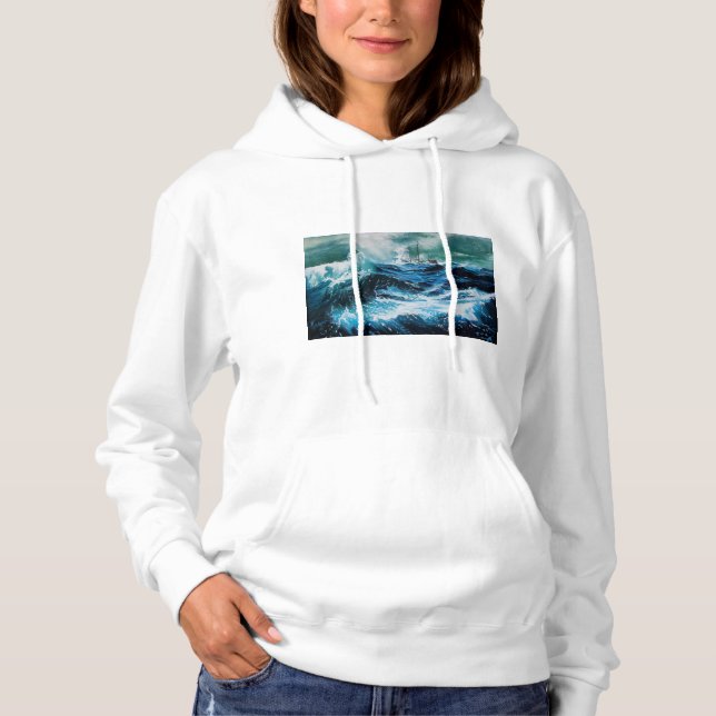 Frakt i havet i stormen t-shirt (Framsida)