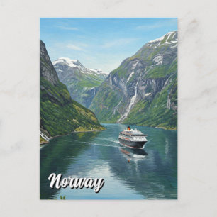 Frakt i Norge Fjord Vykort