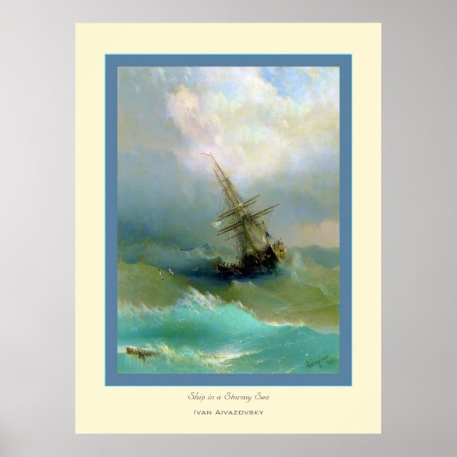 Frakt i Stormy Sea~ Ivan Aivazovsky Poster (Framsidan)