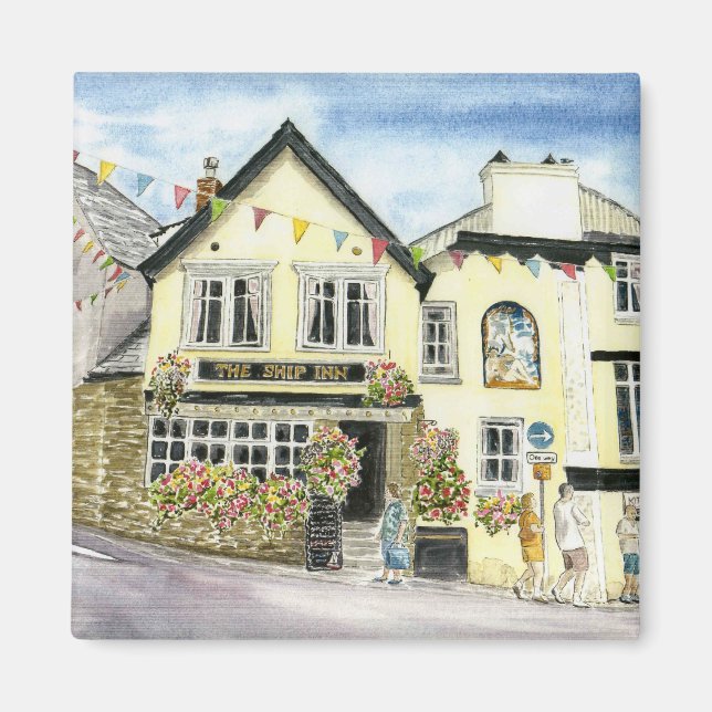 "Frakt Inn (Fowey)" Magnet (Framsidan)