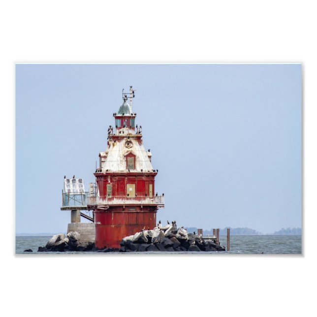 Frakt John Shoal Lighthouse Fototryck (Framsidan)