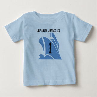 Frakt Kapten Anpassade 1:a födelsedag Tshirt T Shirt