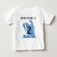 Frakt Kapten Anpassade 2:a födelsedag Tshirt