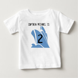 Frakt Kapten Anpassade 2:a födelsedag Tshirt Tröja