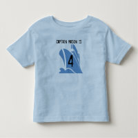 Frakt Kapten Anpassade 4e födelsedagen Tshirt