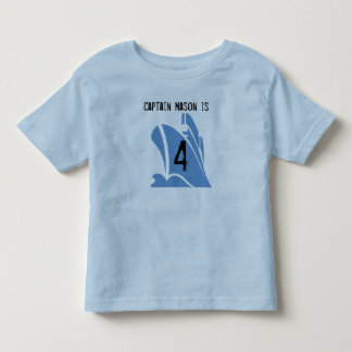 Frakt Kapten Anpassade 4e födelsedagen Tshirt T-shirt