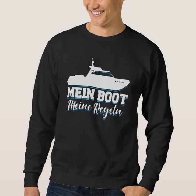 Frakt kapten Say Mein Boot Mein Regler Lång Ärmad Tröja (Framsida)