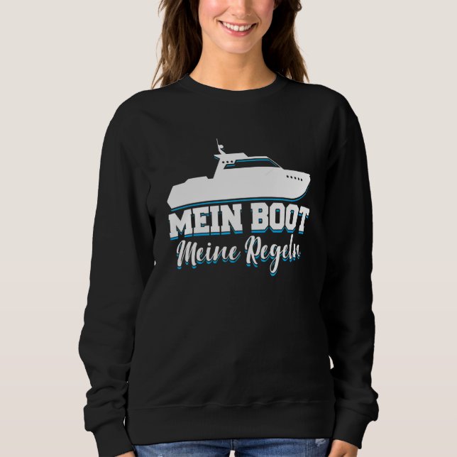 Frakt kapten Say Mein Boot Mein Regler T Shirt (Framsida)