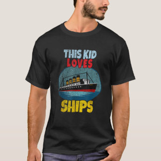 Frakt Kid WHO Kärlek Fraktass Boat Titanic Boys Gi T Shirt