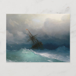 Frakt om stormen Seas Ivan Aivazovsky sjölandskap Vykort