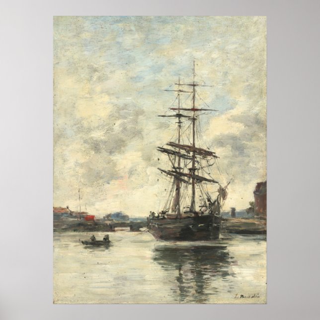 Frakt om Touque - Eugène Boudin Fine Art Poster (Framsidan)