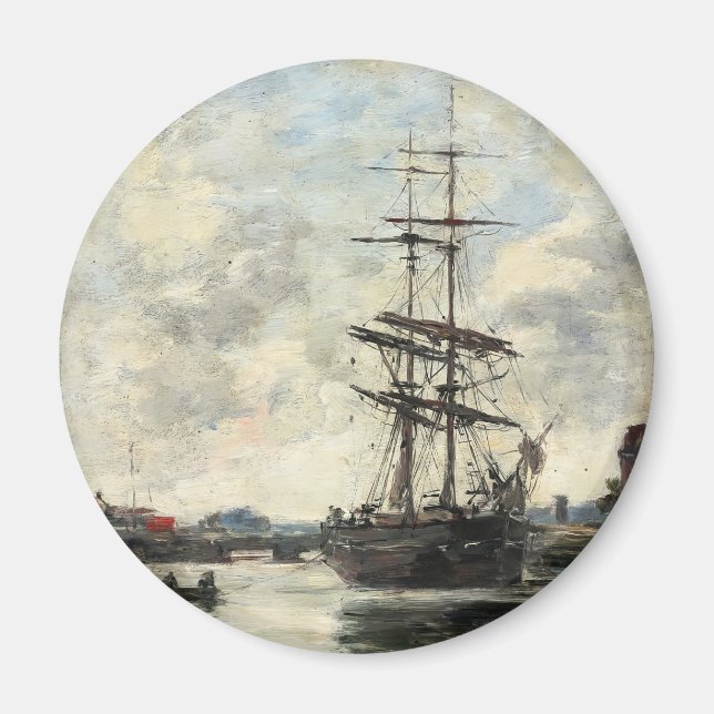 Frakt on the Touques Eugene Boudin (Fransk, 1824-1 Magnet (Framsidan)