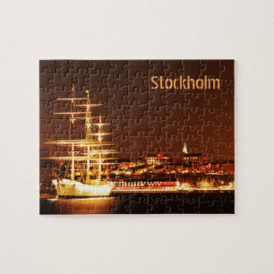 Frakt på natten i Stockholm, sverige Pussel