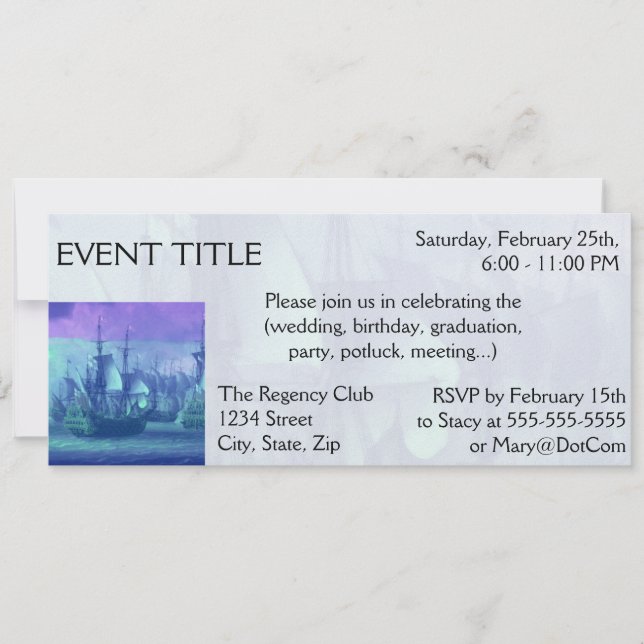 Frakt på öppet hav. inbjudningar (Framsida)