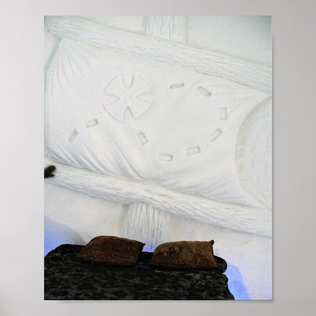 Frakt Room at Hotel de Glace, Quebec, Kanada Poster (Framsidan)