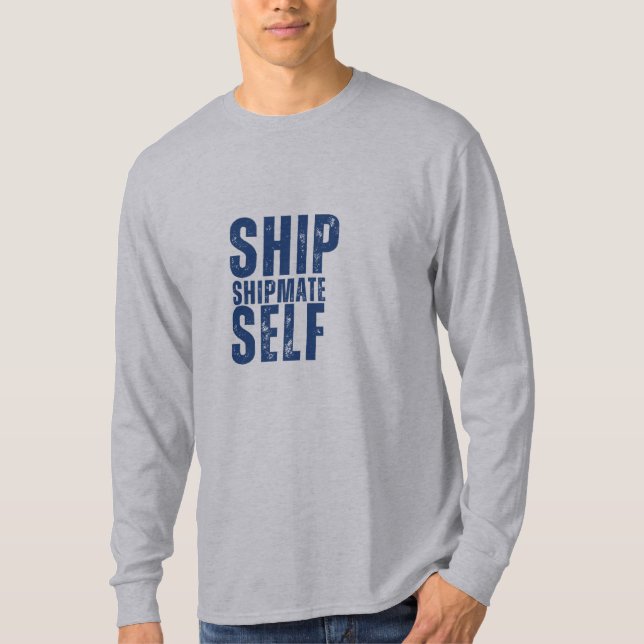 Frakt-SHIPMATE-SELF-designgaranti för lång sleeve T Shirt (Framsida)