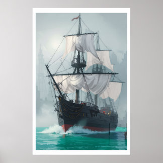 Frakt som uppstått på vägen från Fog-Andlig Poster