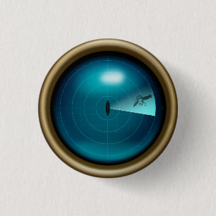 Frakt Sonar Image of a Kraken Nautical Steampunk Knapp