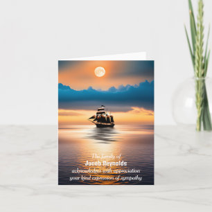 Frakt till havs för Tack Sympathy Kort