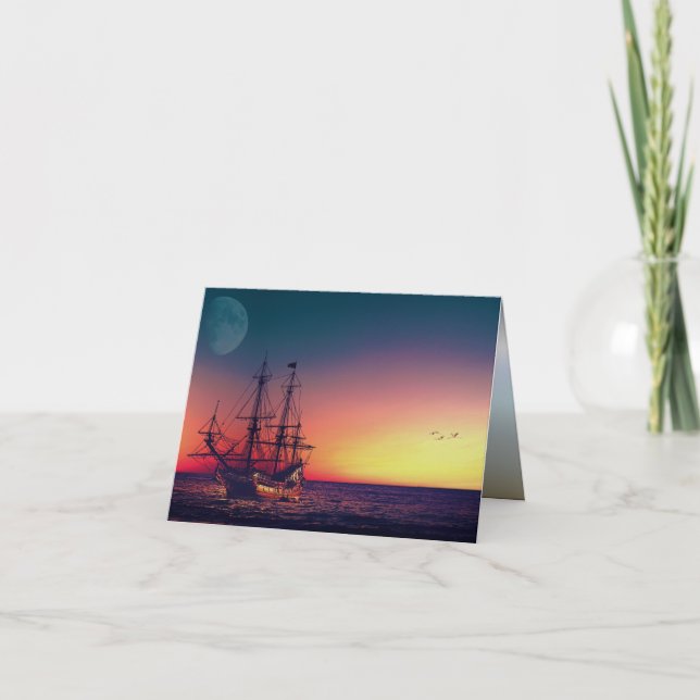 Frakt till solnedgången kort (Framsida)