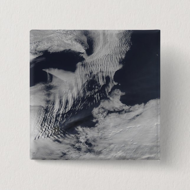 Frakt-vågformade moln i Sydindiska Oce Knapp (Framsida)