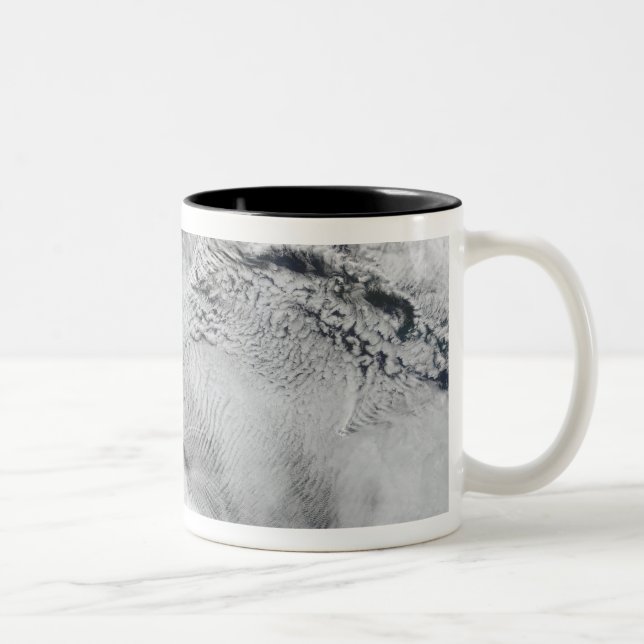 Frakt-vågformade vågmoln Två-Tonad mugg (Höger)