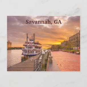 Frakt vid Dockan Near Downtown Savannah, GA Vykort