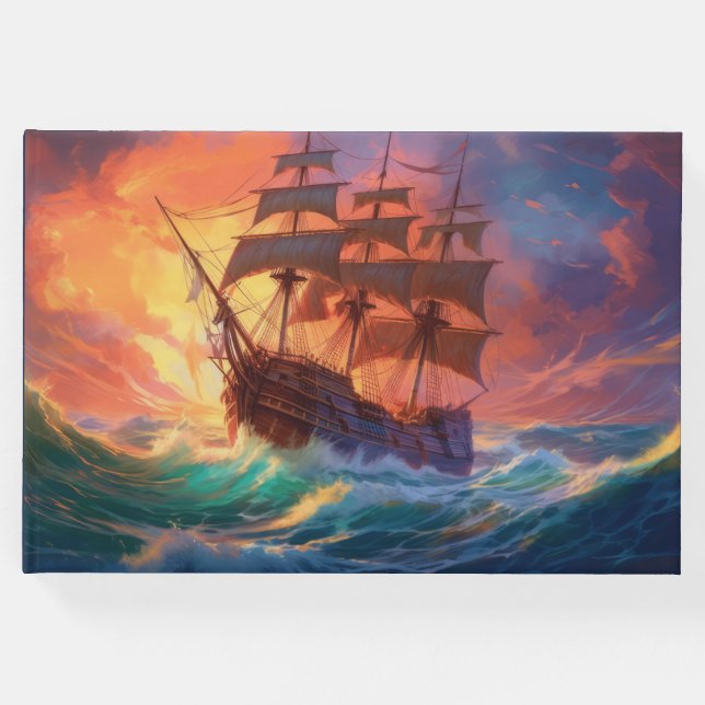 Frakt vid stormsjön gästböcker (Framsida)