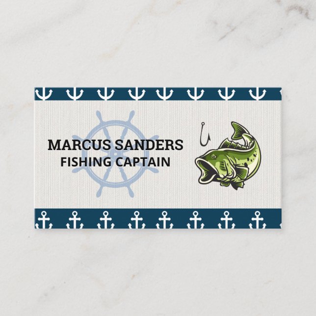 Frakt Wheel | Anchor Mönster | Bulkfisk Visitkort (Framsida)