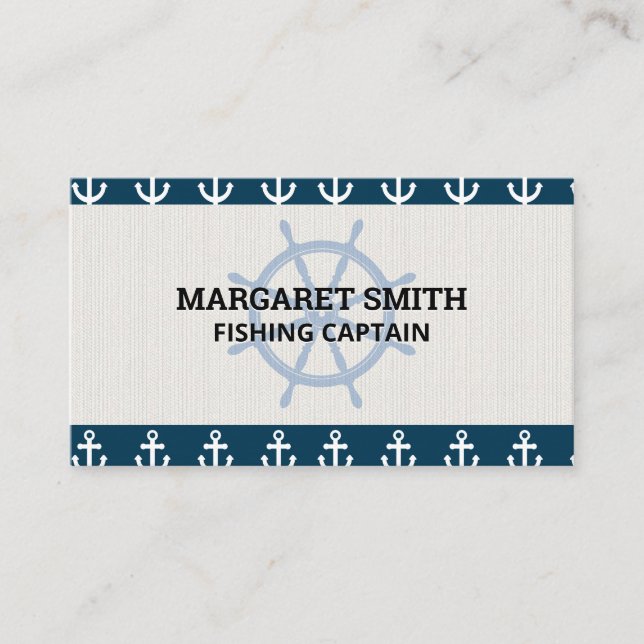 Frakt Wheel | Anchor Mönster Visitkort (Framsida)